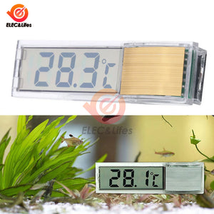 Aquarium LCD Thermometer LCD Digital Electronic Fish Tank 3D Digital Temperature Temp Meter Sticker Fish Shrimp Turtle