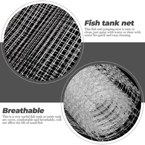 Net Tank Mesh Aquarium Netting Cover Anti Screen Escape Proof Jumping Terrarium Lid Escaping Clear Top Practical Gallon Plastic