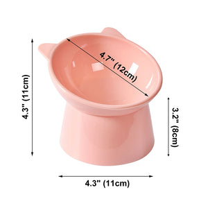 New Cat Bowl High Foot Pet Dog Cat Bowls Neck Protector Food Water Bowl Pet Feeding Cup Cat Accessories