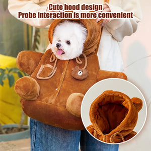 Dog Bag Cat Bag Autumn And Winter Warm And Windproof Cute Crossbody Bag Cat Backpack Pet Supplies