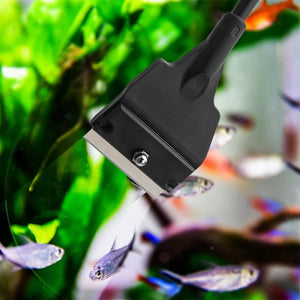 Stainless Steel Spatula Fish Tank Brush Algae Scraper Blade Aquarium Aquatic Plant Grass Cleaning Tank Scraper Cleaner Kit Set