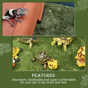 Reclining Pet Carpet Lawn Tortoise Bedding Fake Cushion Horned Frogs Reptile Gecko Accessories Lizard Tank Decor Moss Area Rugs