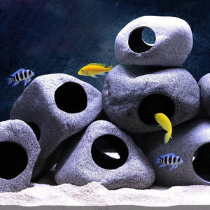 Ceramics Fish Tank Cave Stone Landscaping Decoration Ornaments Clay Pot Shrimp Shelter Breeding Tank Aquarium Accessories