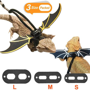 Breathable Small Reptile Sling Lizard Carrier Bag for Napping Safe Outdoor Adjustable Lizard Leash Bearded Dragon Harnes