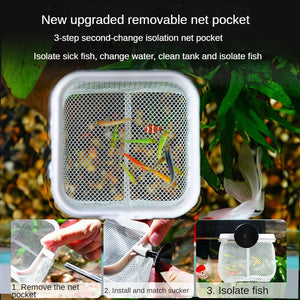 Aquarium 3D Fish Fishing Net Stainless Steel Retractable Small Shrimp Fishing Nets Fish Accessories for Fish Tank Cleaner Tool