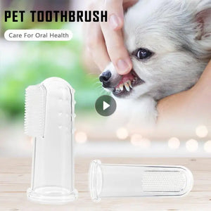 2/1pcs Super Soft Pet Finger Toothbrush Cat Dog Silica gel Brush Bad Breath Tartar Teeth Care Tool Dog Cat Cleaning Pet Supplies