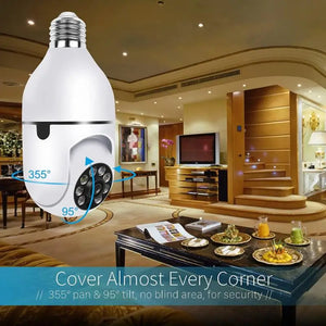 WiFi Bulb Indoor Camera 1080P PTZ Baby Monitor Auto Tracking Home Security CCTV Camera E27 APP YI IOT 2MP Pet Monitor