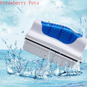 Small Size Magnetic Aquarium Fish Tank Brushes Floating Clean Glass Window Algae Scraper Cleaner Brush Aquarium Accessories