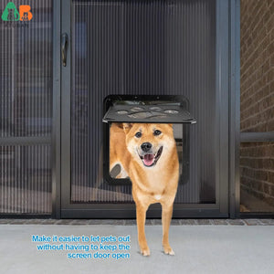 Dog Screen Door,Inside Door Flap 12x14x0.4 Inch,Lockable Pet Screen Door,Magnetic Self-Closing Screen Door with Locking Function