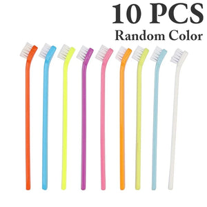 10 Pcs Pet Toothbrush,Soft Nylon Pet Toothbrushes,Cat Toothbrush,Puppy Toothbrush,Dog Teeth Cleaning Kit,Small Breed Toothbrush