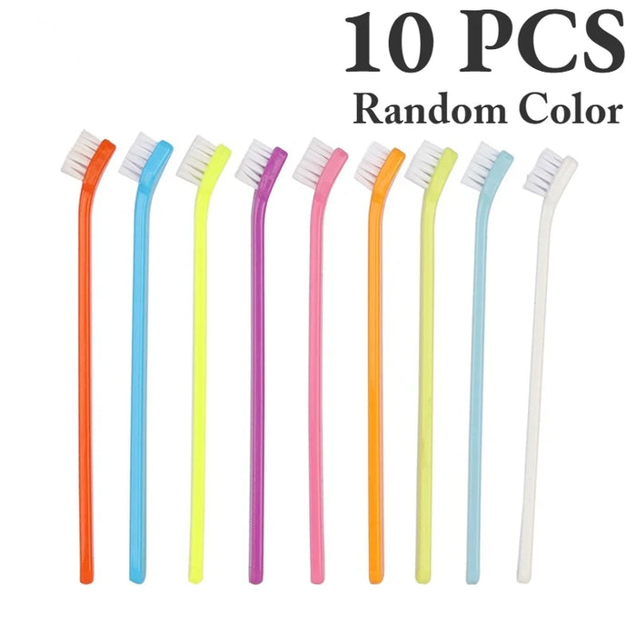 10 Pcs Pet Toothbrush,Soft Nylon Pet Toothbrushes,Cat Toothbrush,Puppy Toothbrush,Dog Teeth Cleaning Kit,Small Breed Toothbrush