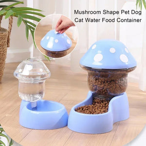 1.8L/500g Cat Automatic Feeder Mushroom Shape Water Bottle Cat Bowl Feeding & Watering Supplies Dog Water Dispenser Pet Products