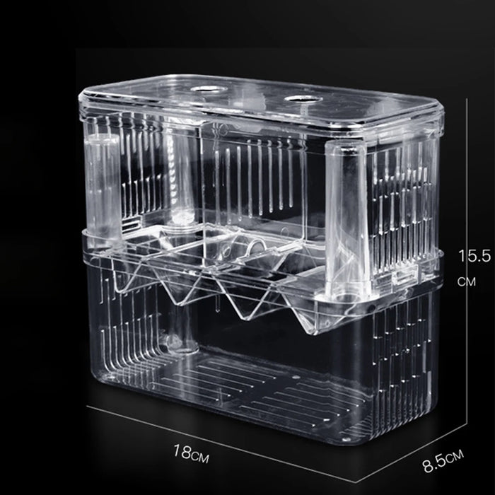 3 Sizes Double-layer Clear Fish Breeding Isolation Box Aquarium Fish Tank Hatching Incubator Fish House Wholesale