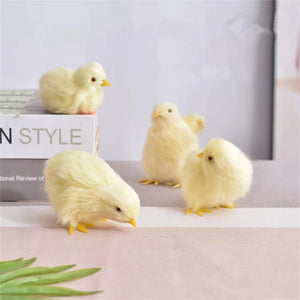 Realistic Simulation Chick Decoration Animal Doll Chick for Children Cognition Chicken Model Soft Plush Toy Easter Gift