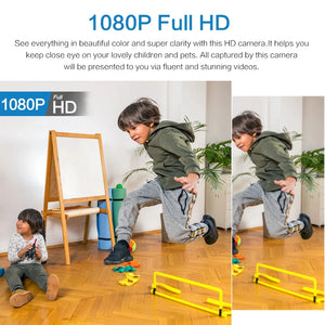 Lenovo 1080P HD Mini Camera WiFi Wireless HD Night Vision Camera Home X5 Remote Camera Kids Pet Safety Monitoring Audio Video