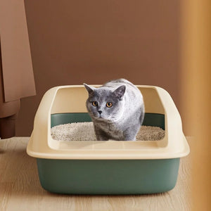 Kitty Litter Box Small Size Pet Sandbox for Cat Anti-Splash Cats Toilet Pet Sandbox Kitten Tray Bedpan Cleaning Cat Supplies