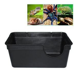 Small Terrarium Reptile Hide Box Reptiles Pets Toys Gecko Snake Shelter House Food Water Bowl Cave Climbing Box Small Hideaway