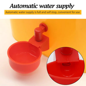 10/20 Pcs Automatic Chicken Water Cup Waterer Bowl Farm Coop Poultry Drinking Water Feeder for Chicks Duck Goose Quail Drinker