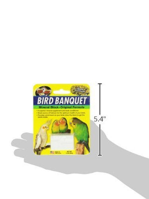 Zoo Med Mineral Block Original Formula Banquet Bird Food, 1-Ounce (3 Pack)