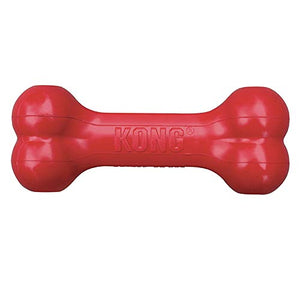 KONG Goodie Bone - Rubber Dog Toy - Dental Dog Toy for Teeth & Gum Health - Durable Dog Chew Toy - Hard Rubber Bone for Dogs - Fillable Toy for Dispensing Treats - Large Dogs