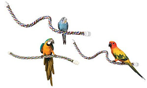 JW Pet Comfy Perch For Birds Flexible Multi-Color Rope, Medium - 32" Length