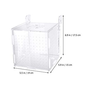 POPETPOP Fish Breeding Box-2 Isolation Box Breeder Hatchery Incubator Aquarium Fish Breeding Boxes Divider Hatching Boxes Accessory-Hook Pattern