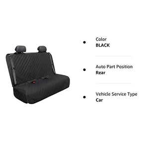 VIEWPETS Bench Car Seat Cover - Waterproof, Heavy-Duty and Nonslip Pet Car Seat Protector for Dogs with Universal Size Fits for Trucks & SUVs(Black)