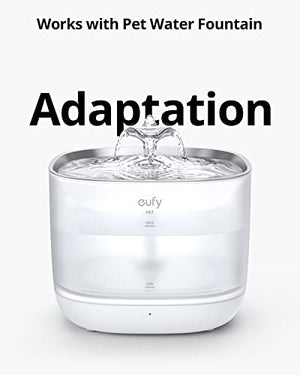eufy Pet Water Fountain Filter Pack, 4 Official Filters for Pet Water Fountain The Stainless Steel Automatic Water Dispensers for Dogs and Cats, Triple Filtration System