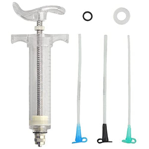 LILYS PET Young Birds Feeding Syringe,Plastic and Perspex Material,Used for Feeding Milk for Young Birds or Feeding Medicine for Sick Birds (20ml and 2+2.5+3mm Hose) …