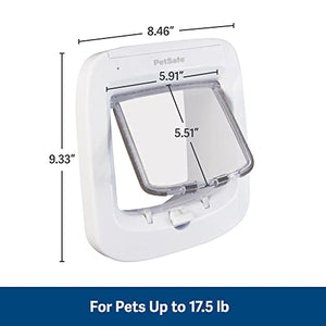 PetSafe Microchip Cat Door, Exterior or Interior Pet Door - Multi-User RFID Access Up To 40 Pets, 4-Way Locking, Weatherproof, DIY Easy Install, Hardware Kit; Privacy for Cat Litter Box or Pet Feeder