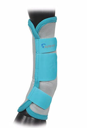 Shires Equestrian Horse Airflow Turnout Socks Teal Full