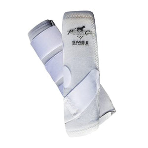 Professionals Choice Equine Smbii Leg Boot, Pair (Medium, White)