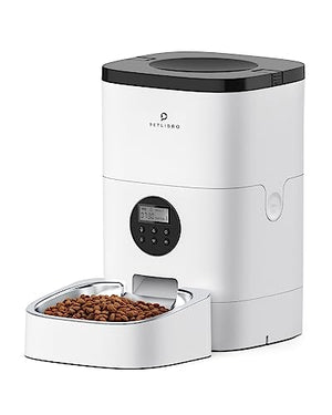 PETLIBRO Automatic Cat Food Dispenser, Automatic Cat Feeder with Customize Feeding Schedule, Auto Cat Feeder with Interactive Voice Recorder, Timed Pet Feeder for Cat & Dog 1-4 Meals Dry Food 4L