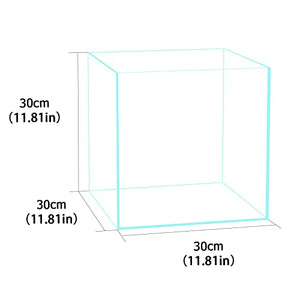 Fzone 7 Gal Rimless Low Iron Fish Tank Nova Clear Ultra-White 45° Mitered Edges Translucent Glass Anata Series Aquarium w/Black Foam Leveling Mat(S30C)