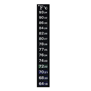 SunGrow Aquarium Sticker Thermometer, Precise Measurement of Tank’s Temperature, Ideal for Fish, Shrimps & Turtles, Peel & Stick Installation, 2 Color Indicators