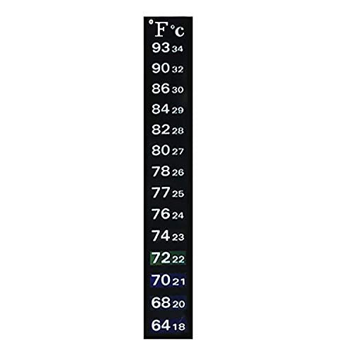 SunGrow Aquarium Sticker Thermometer, Precise Measurement of Tank’s Temperature, Ideal for Fish, Shrimps & Turtles, Peel & Stick Installation, 2 Color Indicators