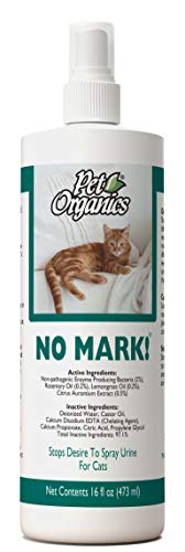 NaturVet Pet Organics No Mark Cat Spray – Helps Deter Cats from Urine Marking – for Indoor/Outdoor Use, Housetraining – Simulated Pheromones, Mist Sprayer – 16 Fl. Oz.