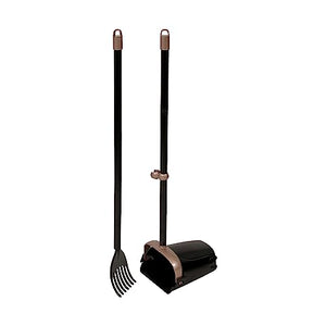 Arm & Hammer Pooper Scooper Swivel Bin & Rake Dog Poop Scooper, Black (2 Scented Waste Bags Included)