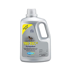 Farnam Tri-Tec 14 Horse Fly Spray, Kills, Repels, Protects, 128 Ounces, Easy Pour Gallon Refill