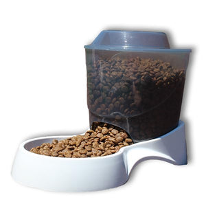 Van Ness Pets Small Gravity Auto Feeder for Cats/Dogs, 3 Pound Capacity,GRAY