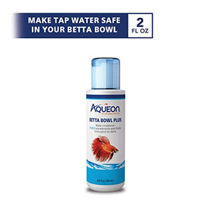 Aqueon Aquarium Fish Tank Betta Bowl Plus Water Conditioner, 4 Ounce