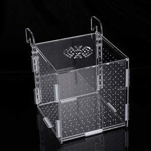 POPETPOP Fish Breeding Box-2 Isolation Box Breeder Hatchery Incubator Aquarium Fish Breeding Boxes Divider Hatching Boxes Accessory-Hook Pattern