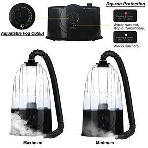 COOSPIDER Reptile Fogger Humidifier Mister for Terrarium Tank with 2 Extension Tubes/Hoses, Pets Mister Adjustable Fog for Reptiles/Amphibians/Snake (3L,380ml/hr)