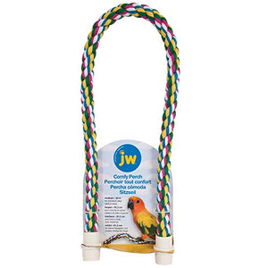 JW Pet Comfy Perch For Birds Flexible Multi-Color Rope, Medium - 32" Length