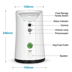 SKYMEE Dog Camera Treat Dispenser,WiFi Full HD Pet Camera with Two-Way Audio and Night Vision,Compatible with Alexa (2.4G WiFi ONLY) (Petalk AI)