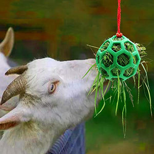 Tirifer 2pcs Horse Treat Ball Hay Feeder Toy Ball Hanging Feeding Toy for Horse Horse Goat Sheep Relieve Stress, Horse Stable Stall Paddock Rest