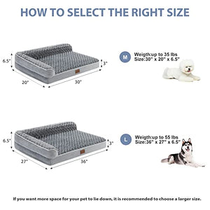 BFPETHOME Orthopedic Dog Beds for Large Dogs-Waterproof Sofa Dog Bed with Removable Washable Cover, Large Dog Bed with Waterproof Lining and Nonskid Bottom,Pet Bed for Large Dogs.