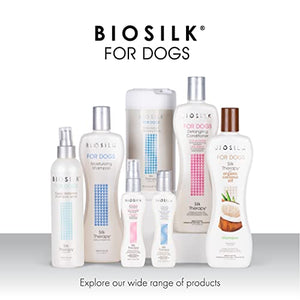 BioSilk for Dogs Silk Therapy Detangling Plus Shine Mist for Dogs | Best Detangling Spray for All Dogs & Puppies for Shiny Coats and Dematting | 8 Oz Bottle (Packaging May Vary),WHITE