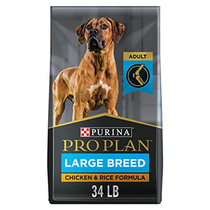 Purina Pro Plan High Protein, Digestive Health Large Breed Dry Dog Food, Chicken and Rice Formula - 34 Lb. Bag