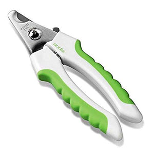 Andis 65700 Animal Nail Cutter for Small Breeds - Stainless Steel Blades with Sharp Efficiency - Designed for Repeated Use & Recommended by Pet Trainers – Medium Size & White/Green